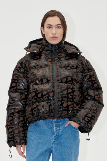 Stine Goya UK Hooded Long Sleeve Puffer Jacket SG Logo