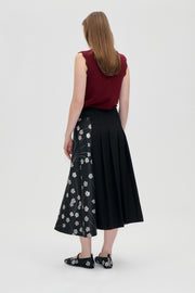 Stine Goya UK Hybrid Pleated Midi Skirt Skirt Bouquet In Pieces