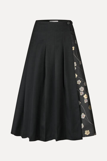 Stine Goya UK Hybrid Pleated Midi Skirt Skirt Bouquet In Pieces