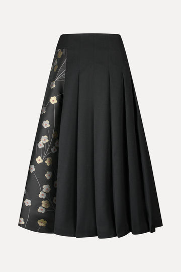 Stine Goya UK Hybrid Pleated Midi Skirt Skirt Bouquet In Pieces