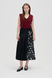 Stine Goya UK Hybrid Pleated Midi Skirt Skirt Bouquet In Pieces