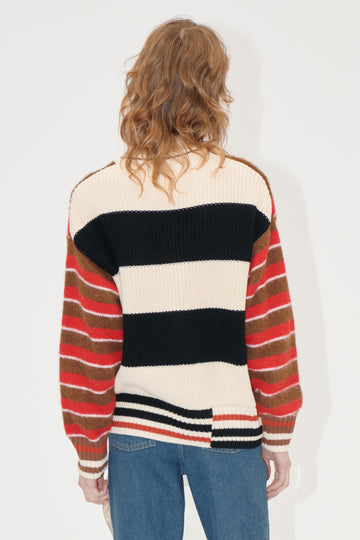 Stine Goya UK Hybrid Stripe Sweater Knit Hybrid Stripe