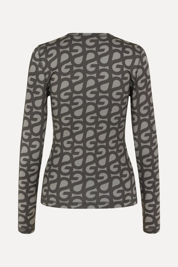 Stine Goya UK Juno Blouse Top SG Logo Grey
