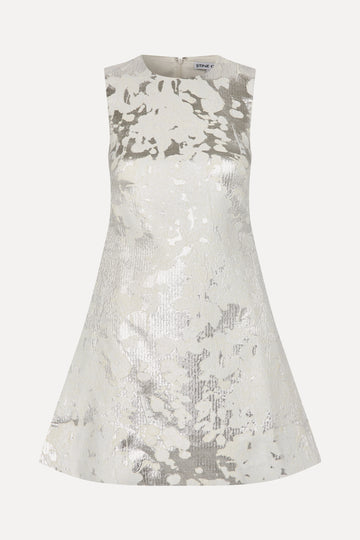 Stine Goya UK Kick Pleat Mini Dress Dress Lurex Garden