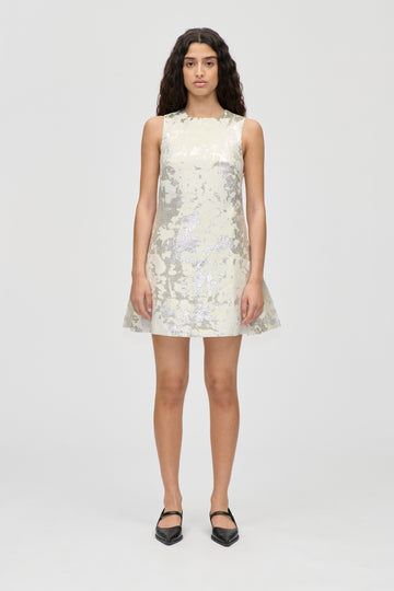 Stine Goya UK Kick Pleat Mini Dress Dress Lurex Garden