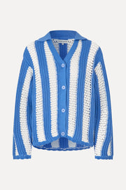 Stine Goya UK Knit Collar Cardigan Knit Baseball Stripes