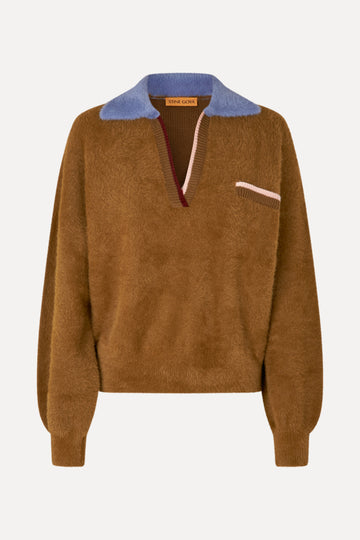 Stine Goya UK Knit Polo Knit Partridge Brown
