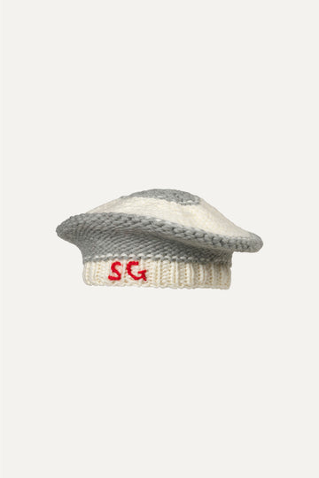 Stine Goya UK Knitted Beret Accessories Grey And Bold