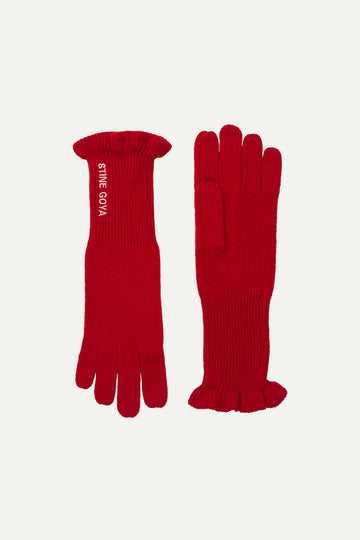 Stine Goya UK Knitted Gloves Accessories Fiery Red