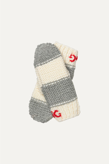 Stine Goya UK Knitted Mittens Accessories Grey And Bold