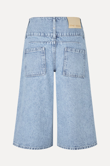 Stine Goya UK Logoed Loop Jorts Shorts Denim Blue