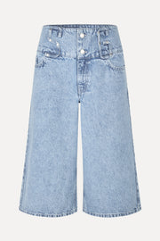 Stine Goya UK Logoed Loop Jorts Shorts Denim Blue