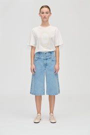 Stine Goya UK Logoed Loop Jorts Shorts Denim Blue