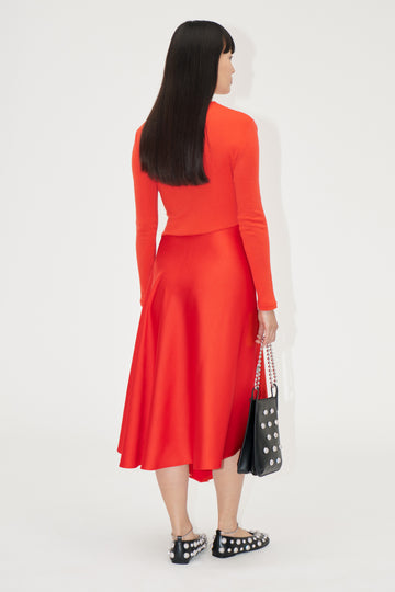 Stine Goya UK Long Sleeve Asymmetric Dress Dress Berry