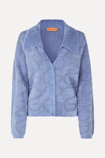 Stine Goya UK Long Sleeve Cardigan Knit Infinity Blue