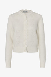 Stine Goya UK Long Sleeve Cardigan Knit Pointelle Heart
