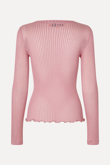 Stine Goya UK Long Sleeve Crewneck Top Pink Nectar