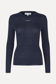 Stine Goya UK Long Sleeve Crewneck Top Midnight Navy