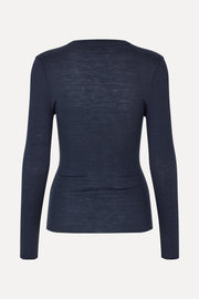 Stine Goya UK Long Sleeve Crewneck Top Midnight Navy