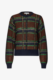 Stine Goya UK Long Sleeve Crewneck Knit Knit Crosschecks
