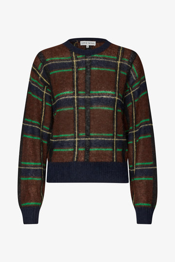 Stine Goya UK Long Sleeve Crewneck Knit Knit Crosschecks