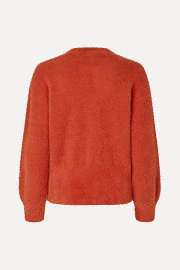Stine Goya UK Long Sleeve Dropped Shoulder Cardigan Knit Summer Fig