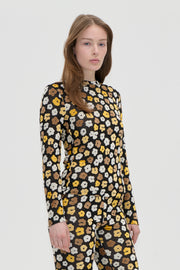 Stine Goya UK Long Sleeve Elasticated Top Top Petal Polka