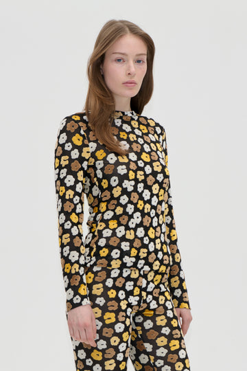 Stine Goya UK Long Sleeve Elasticated Top Top Petal Polka