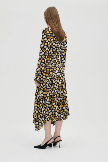 Stine Goya UK Long Sleeve Gathered Dress Dress Petal Polka