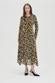 Stine Goya UK Long Sleeve Gathered Dress Dress Petal Polka