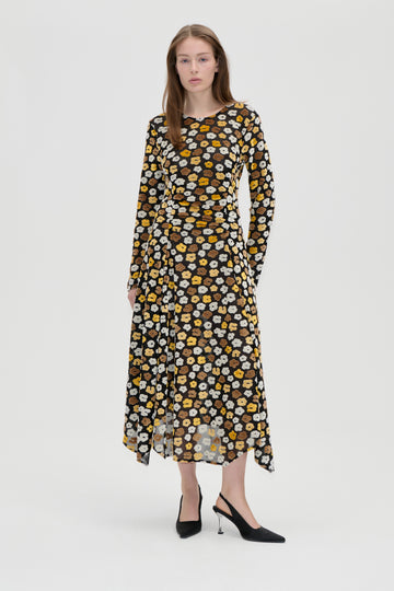 Stine Goya UK Long Sleeve Gathered Dress Dress Petal Polka