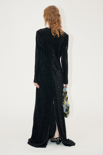 Stine Goya UK Long Sleeve Maxi Dress Dress Black