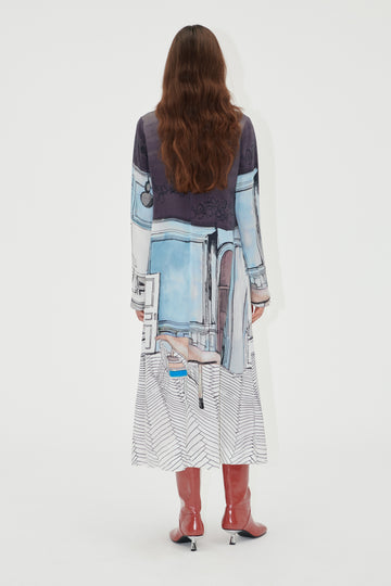 Stine Goya UK Long Sleeve Midi Dress Dress Fineline Showroom