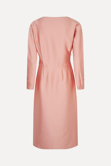 Stine Goya UK Long Sleeve Midi Dress Dress Rose Tan