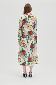 Stine Goya UK Long Sleeve Midi Dress Dress Ephemeral Bloom