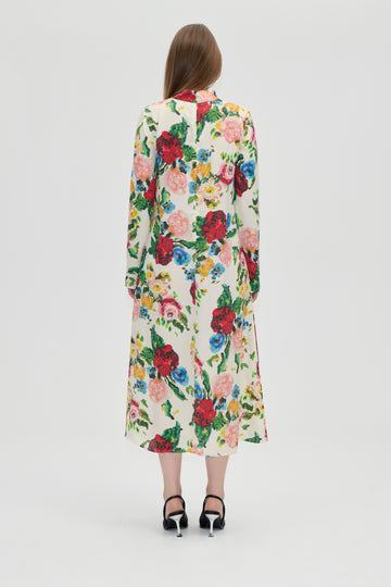 Stine Goya UK Long Sleeve Midi Dress Dress Ephemeral Bloom