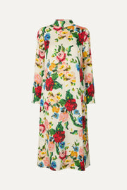 Stine Goya UK Long Sleeve Midi Dress Dress Ephemeral Bloom