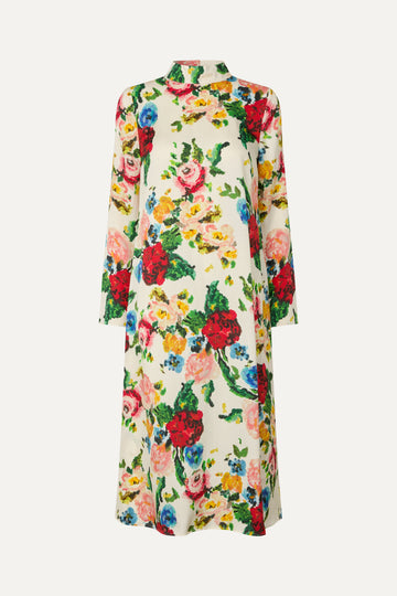 Stine Goya UK Long Sleeve Midi Dress Dress Ephemeral Bloom