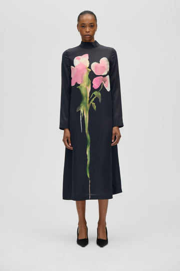 Stine Goya UK Long Sleeve Midi Dress Dress Melting Flowers