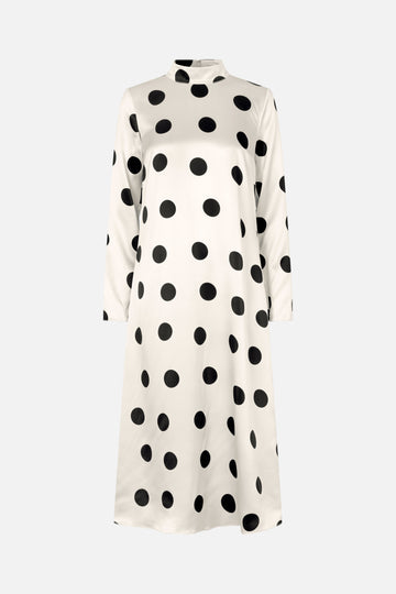 Stine Goya UK Long Sleeve Midi Dress Dress Black Dots