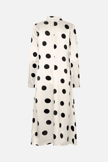 Stine Goya UK Long Sleeve Midi Dress Dress Black Dots
