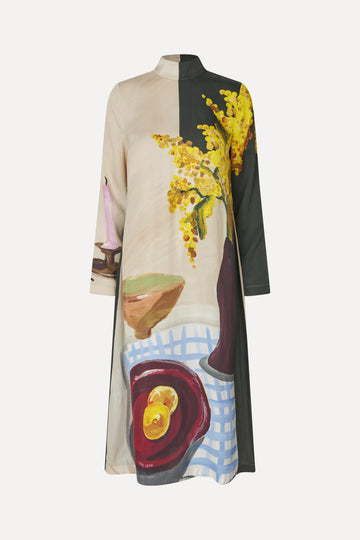 Stine Goya UK Long Sleeve Midi Dress Dress Lemons On A Plate