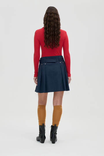 Stine Goya UK Long Sleeve Polo Top Top Fiery Red