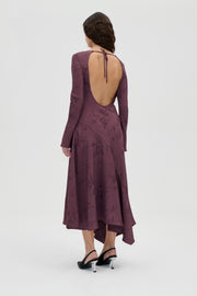 Stine Goya UK Long Sleeve Scoop Back Dress Dress Bordeaux