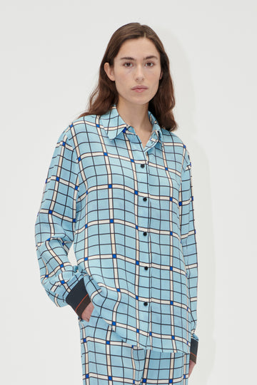 Stine Goya UK Long Sleeve Shirt Top Window Check
