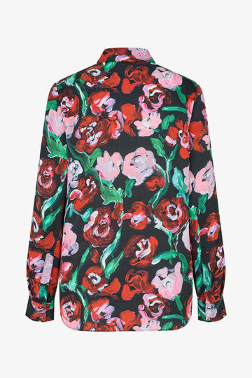 Stine Goya UK Long Sleeve Shirt Top Painted Rose Garden