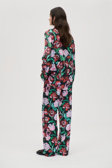 Stine Goya UK Long Sleeve Shirt Top Painted Rose Garden