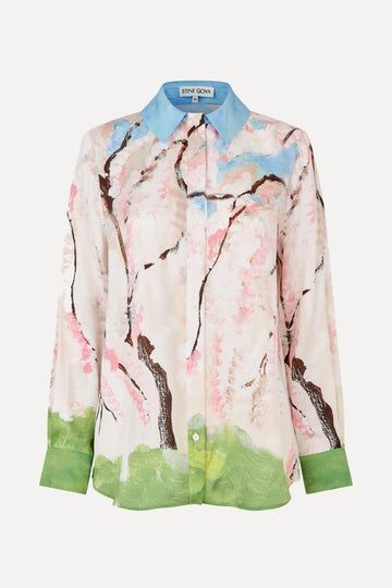 Stine Goya UK Long Sleeve Shirt Top Cherry Blossom