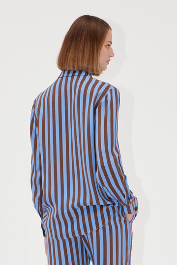 Stine Goya UK Long Sleeve Shirt Top Embroidery Stripe