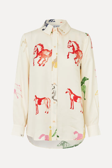 Stine Goya UK Long Sleeve Shirt Top Horses